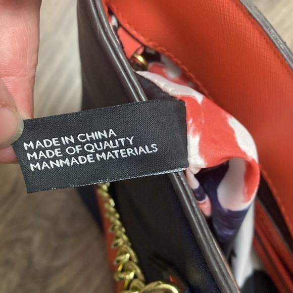 Anne Klein Dark Blue Faux Leather Tote Bag Purse with attached pouch - Picture 9 of 11